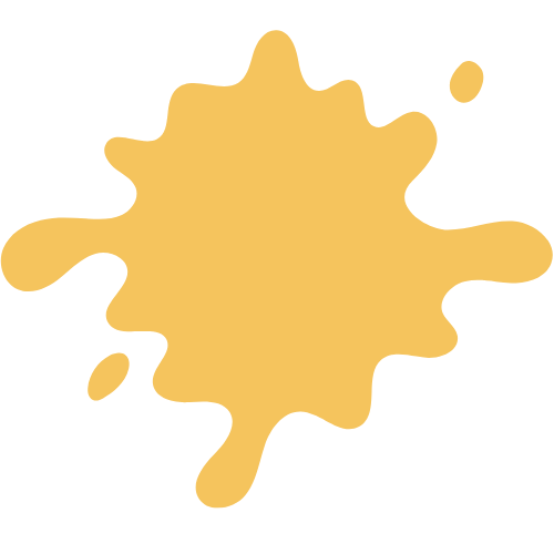 Tache d'encre jaune sur un fond noir.