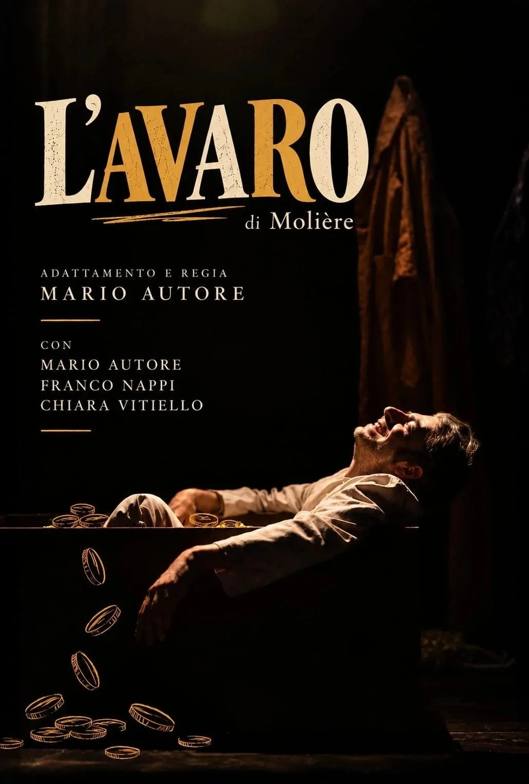 L’AVARO, da Molière, apre AMMUINA – III edizione: domenica 25 ottobre a Palazzo Pignatelli