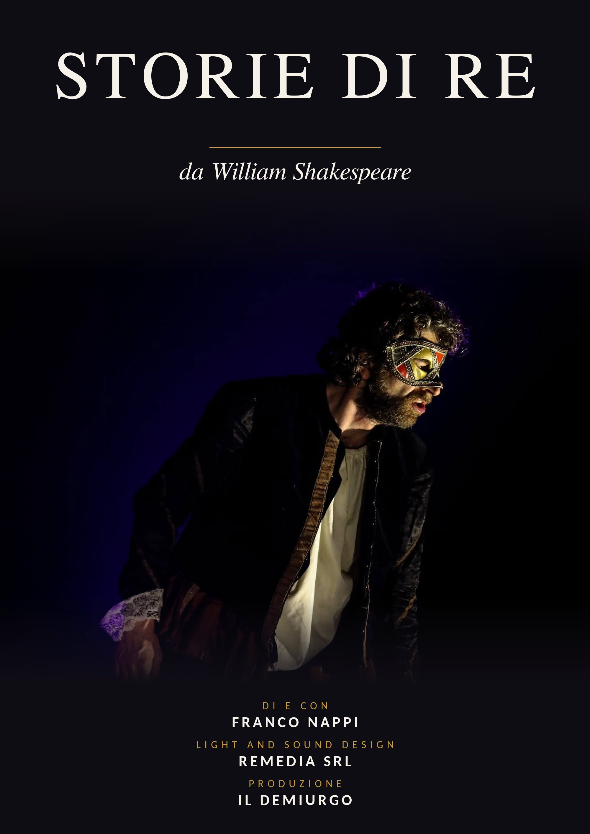 Locandina dello spettacolo Storie di re, da William Shakespeare