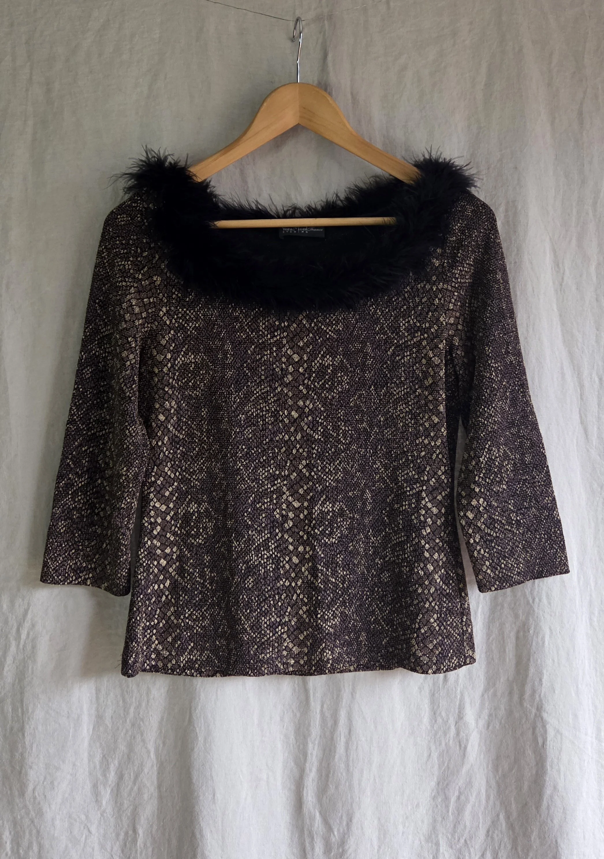 Vera Mont Vintage Snake Print Top