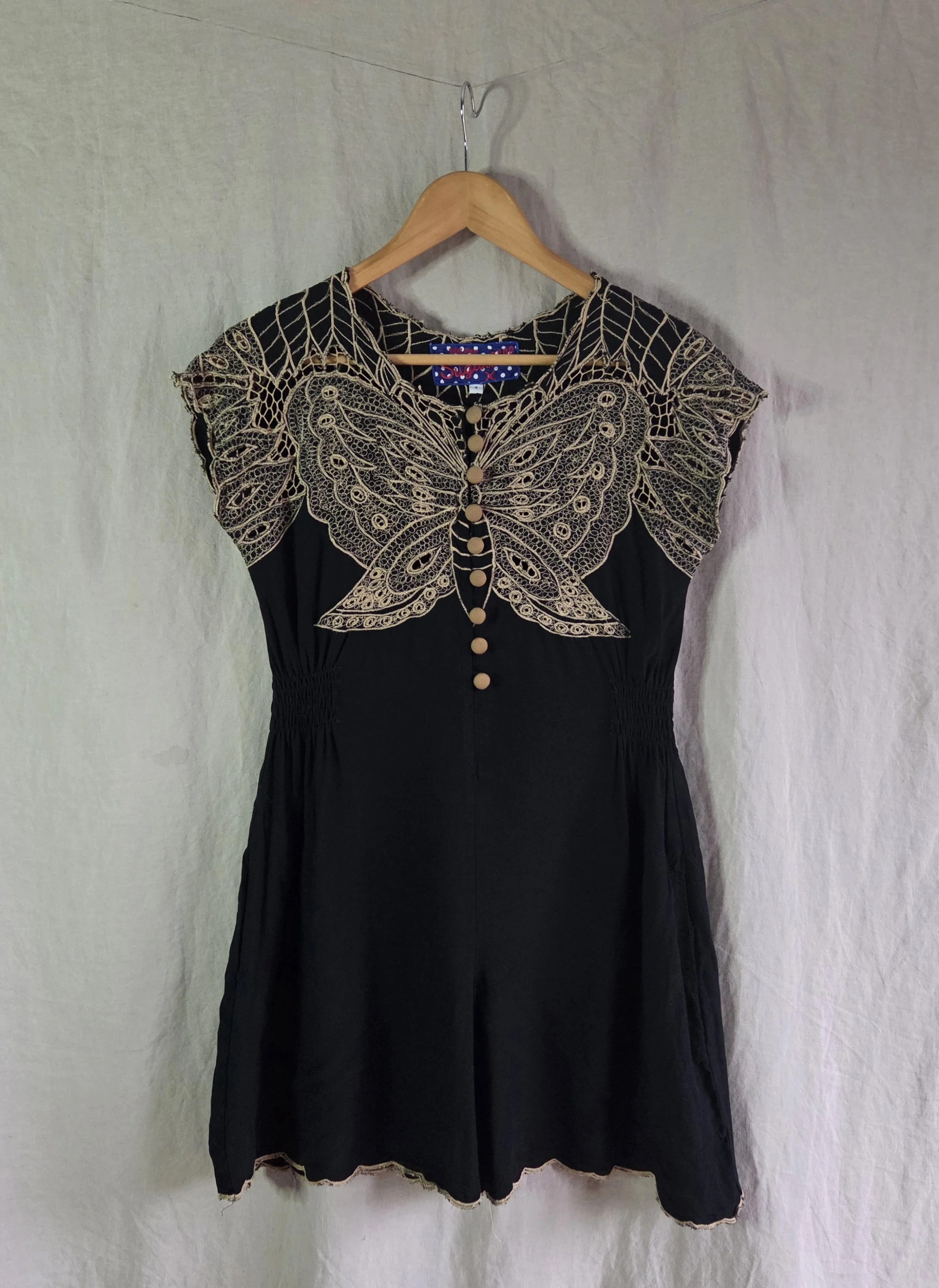 Vintage Lace Butterfly Romper