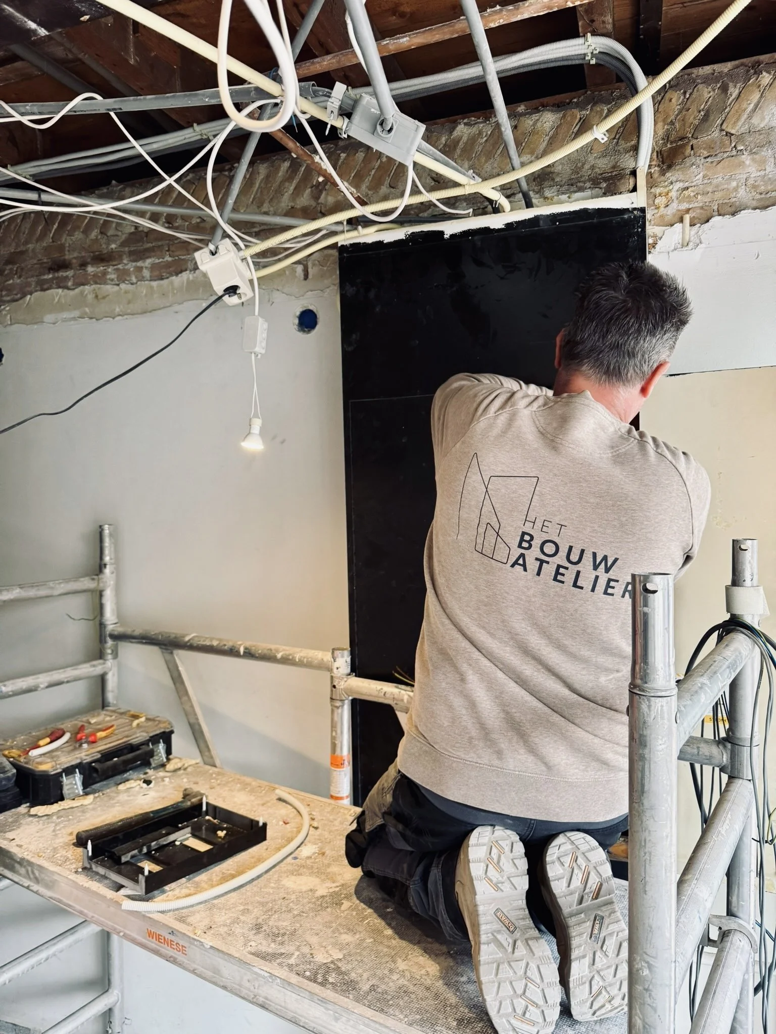 Detailafwerking tijdens renovatie uitgevoerd door Het Bouw Atelier.