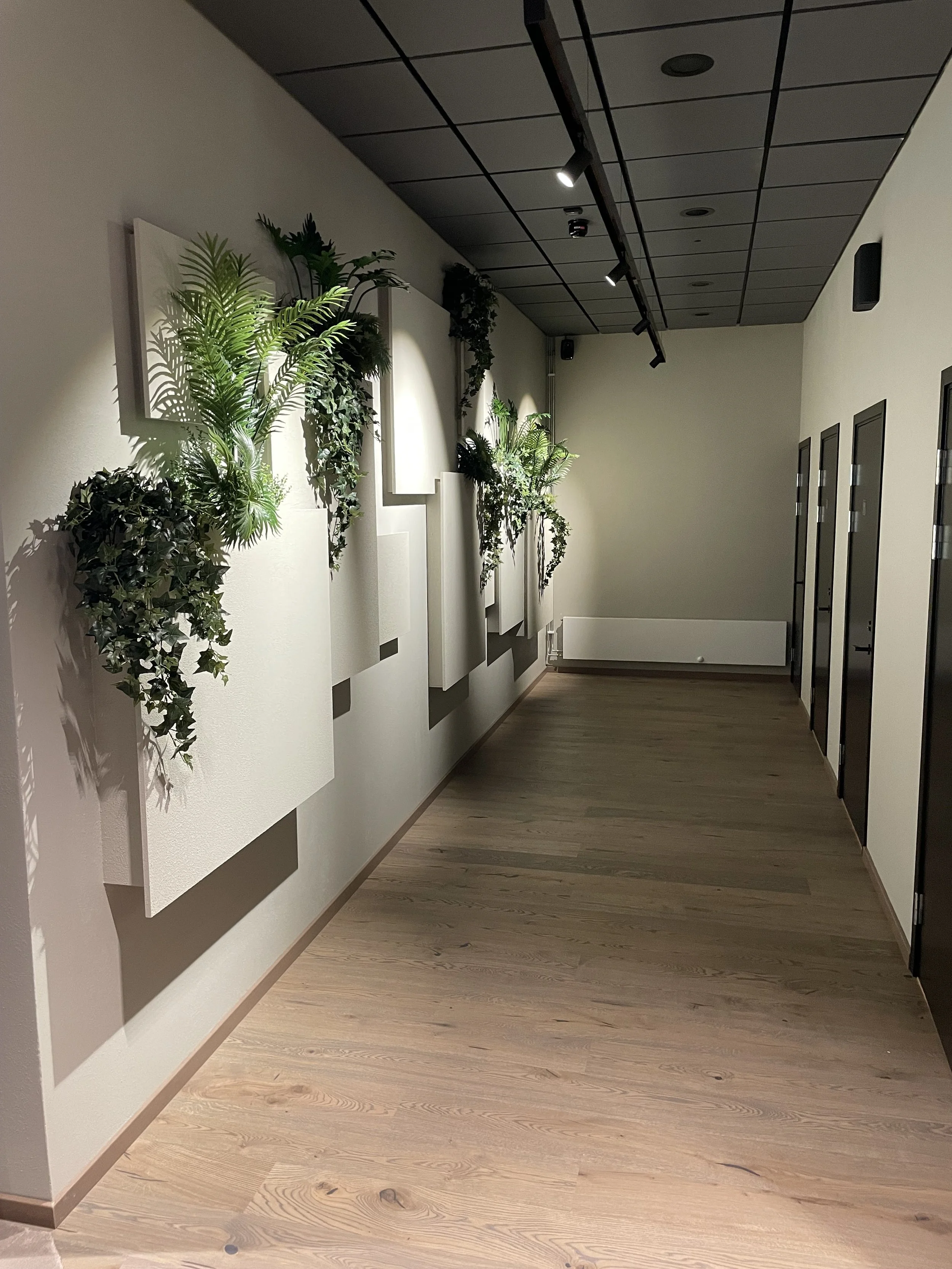 Stommen - Wc kluster- svarta dörrar - växtlighet på väggar.jpeg