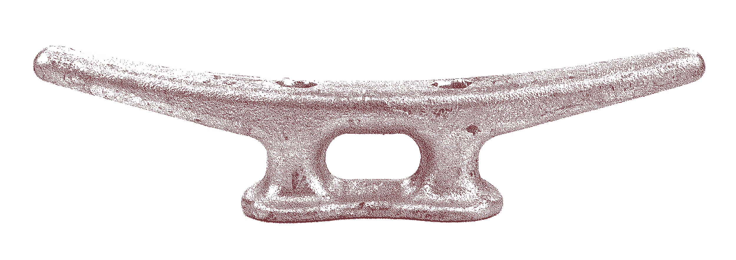 A boat cleat represents the attachment of the sauna boat to land