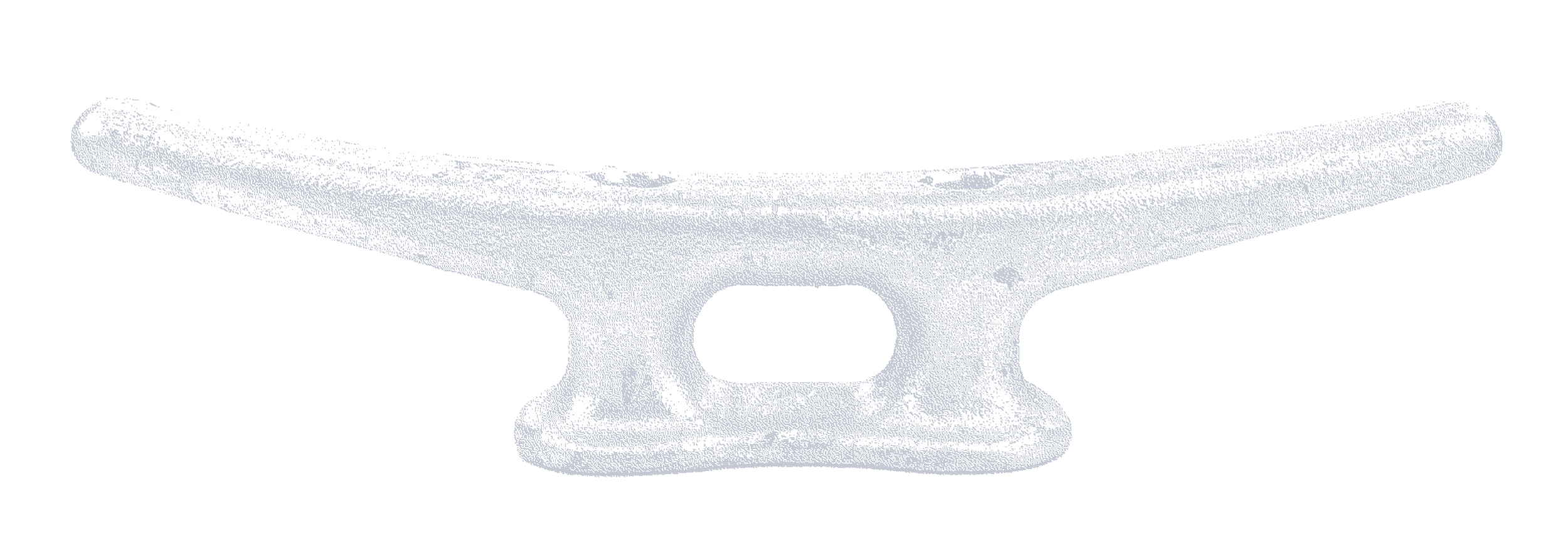 SOAK Bathhouse's cleat icon, tying the canal boat sauna to shore, in grey