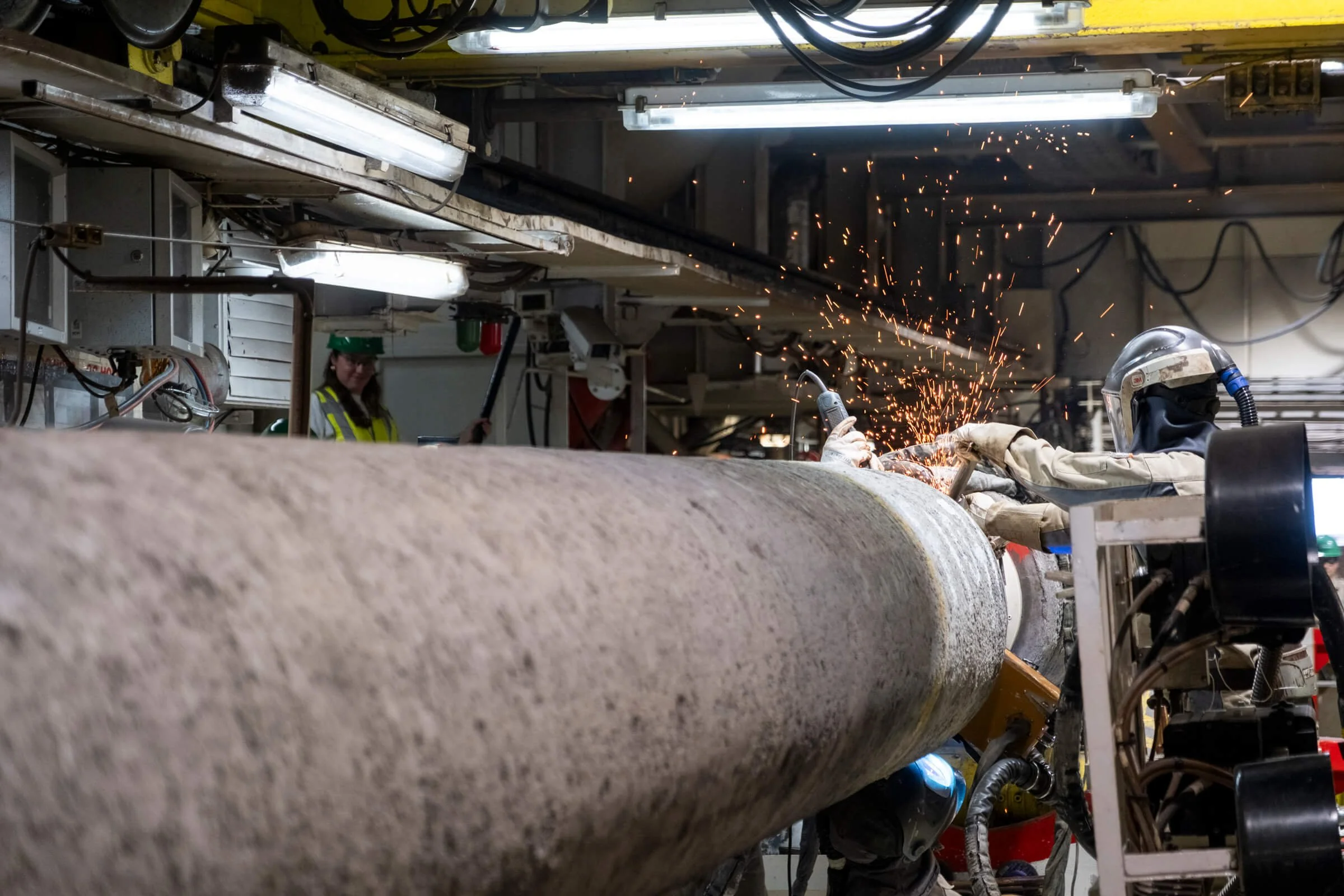 Porthos carbon capture Allseas Lorelay pipelaying vessel offshore North Sea industrial photography