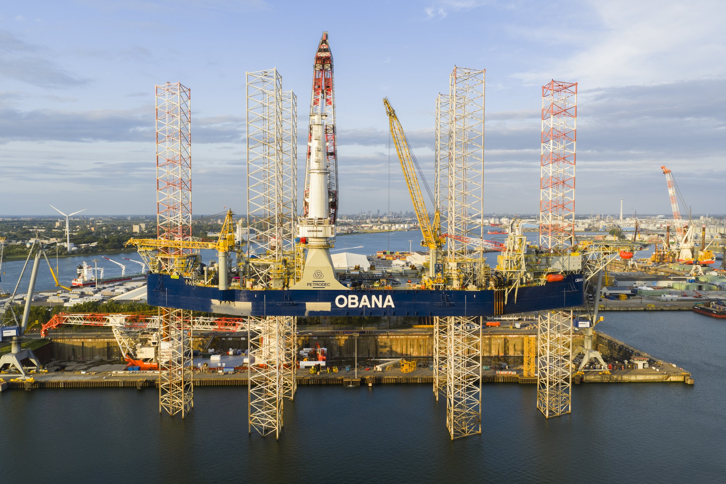 portside media obana damen shipyards port of rotterdam maritime drone photography