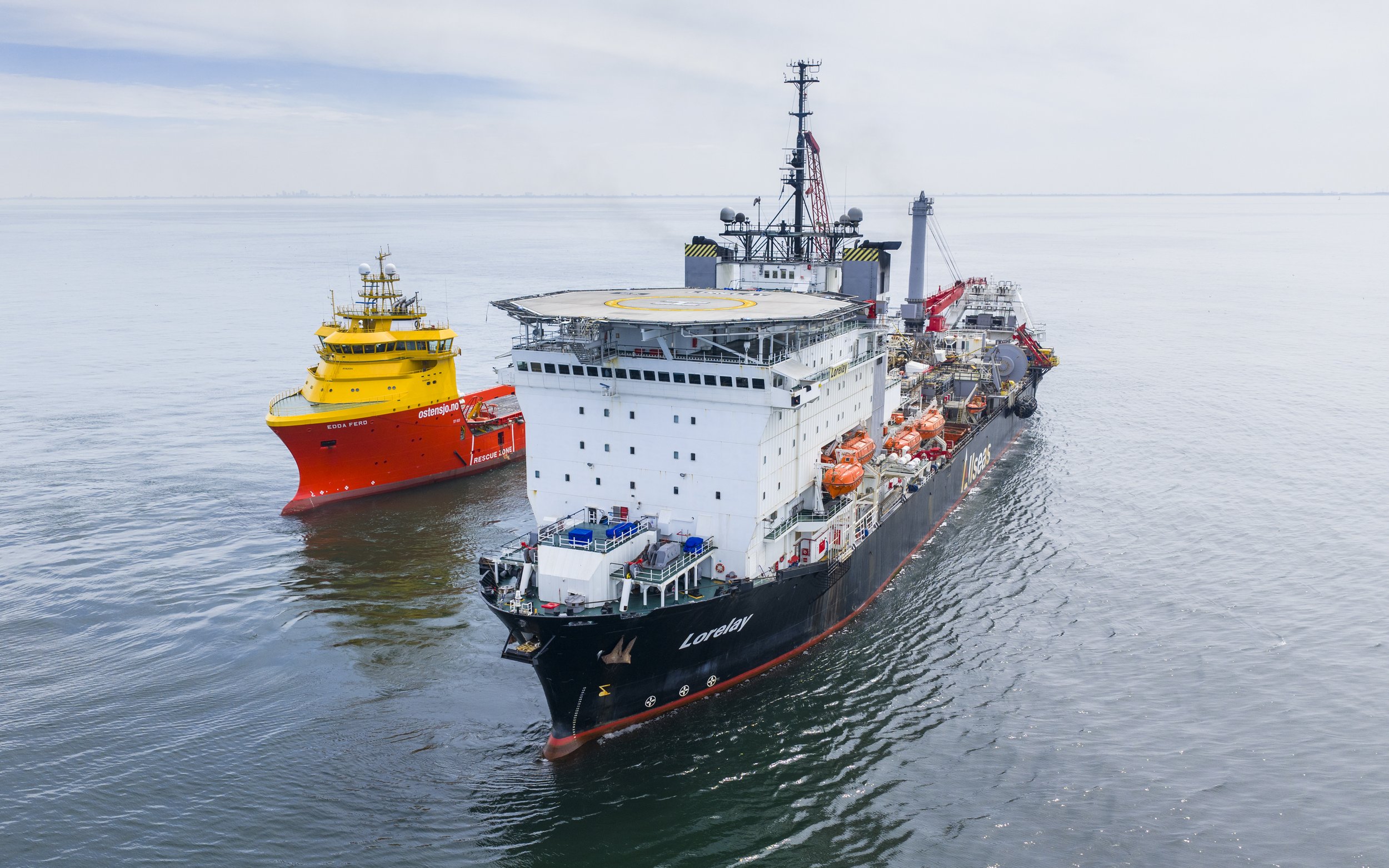 portside media offshore drone production porthos allseas lorelay north sea