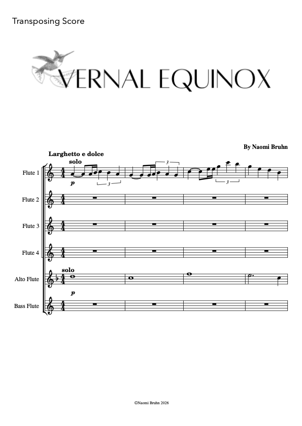 Vernal Equinox | Flute Ensemble (Digital Download)
