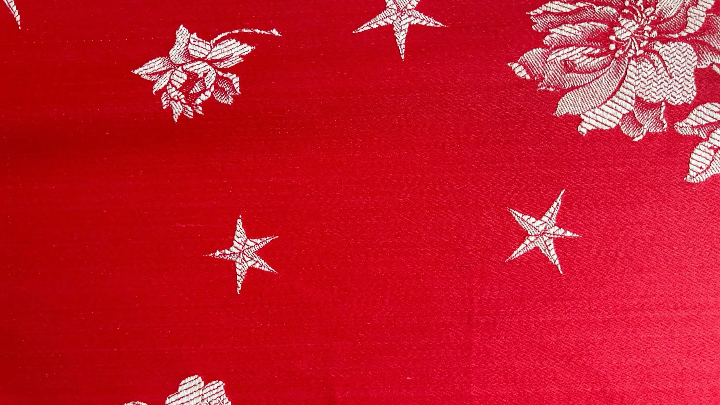 Red with Roses and Stars