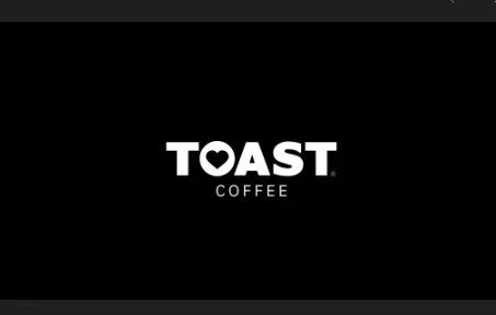 Black background with white text reading 'TOAST Coffee'