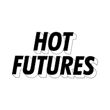 Text-based logo that says "HOT FUTURES" in bold, black letters on a white background.