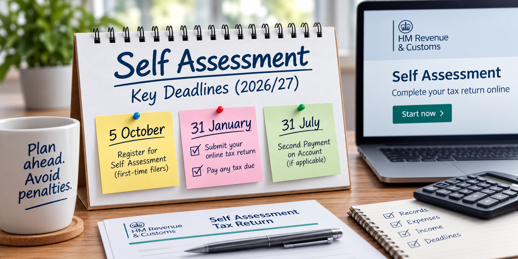 Self Assessment Tax Return Deadlines Explained (2026/27)