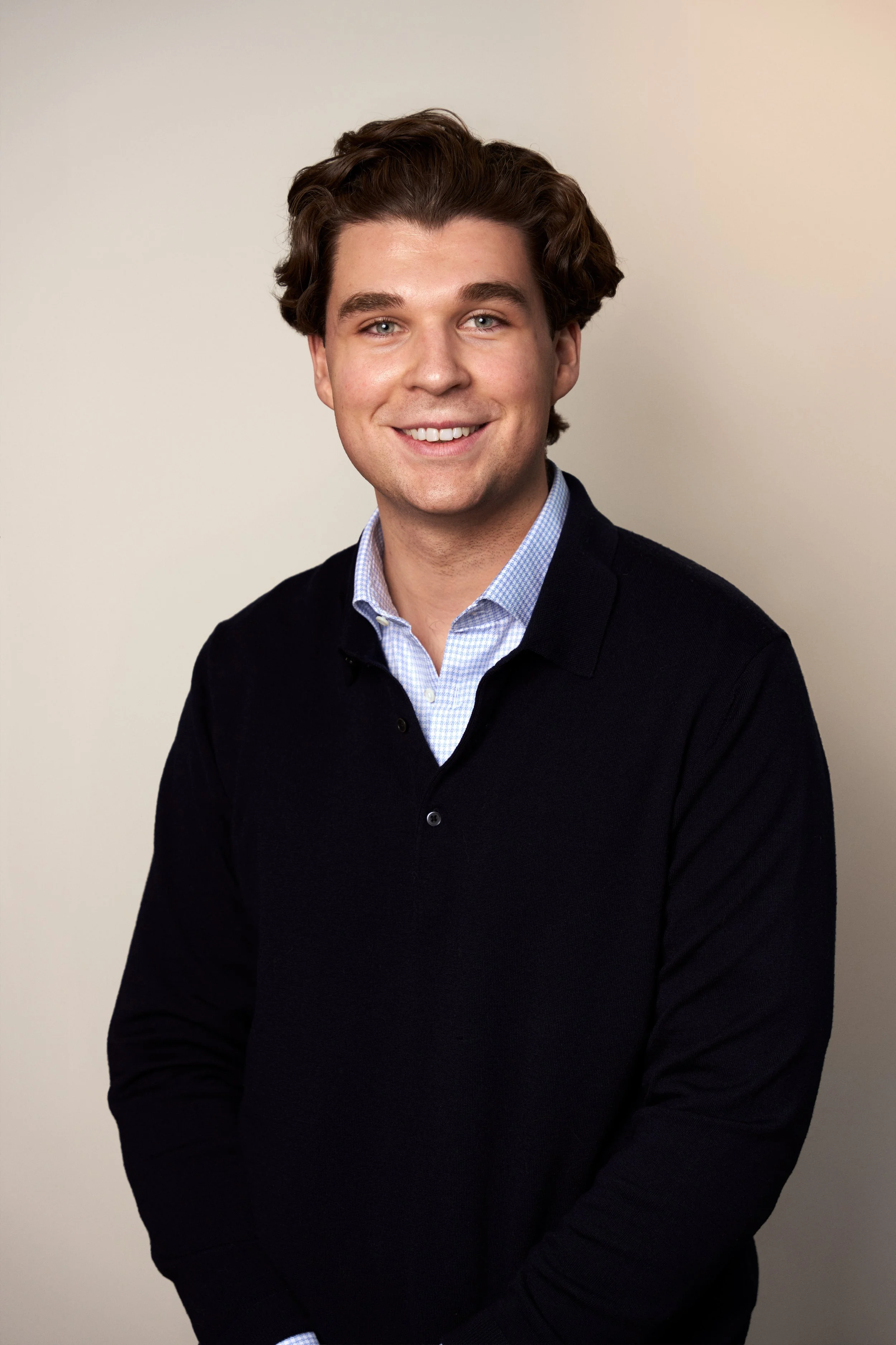 Porträttbild på Aeonics anställda, bilden är på Sebastian Taflin.