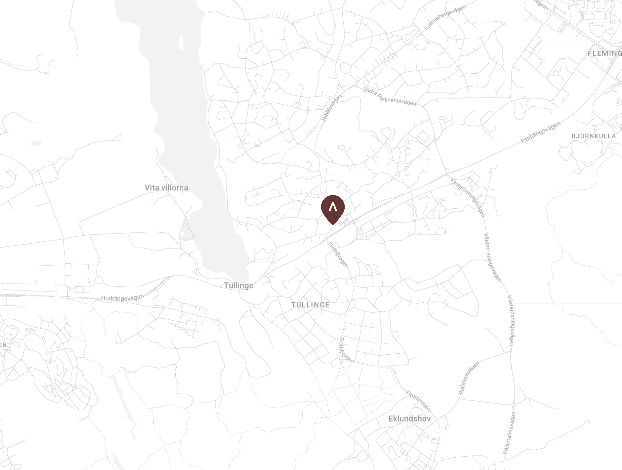 Karta som visar positionen på projektet Solliden 2, Tullinge.
