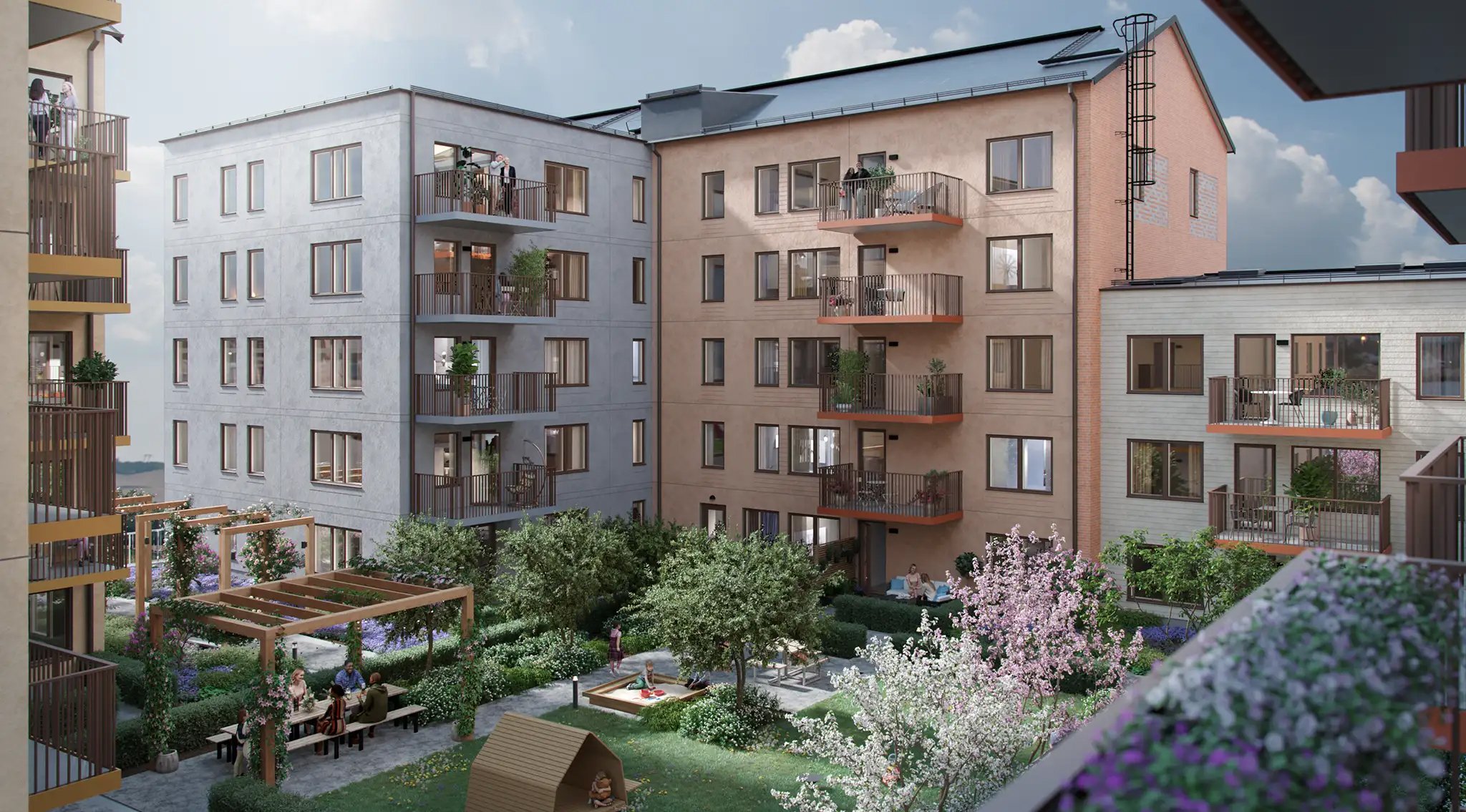 Exteriör bild på projektet Börjetull, Uppsala.