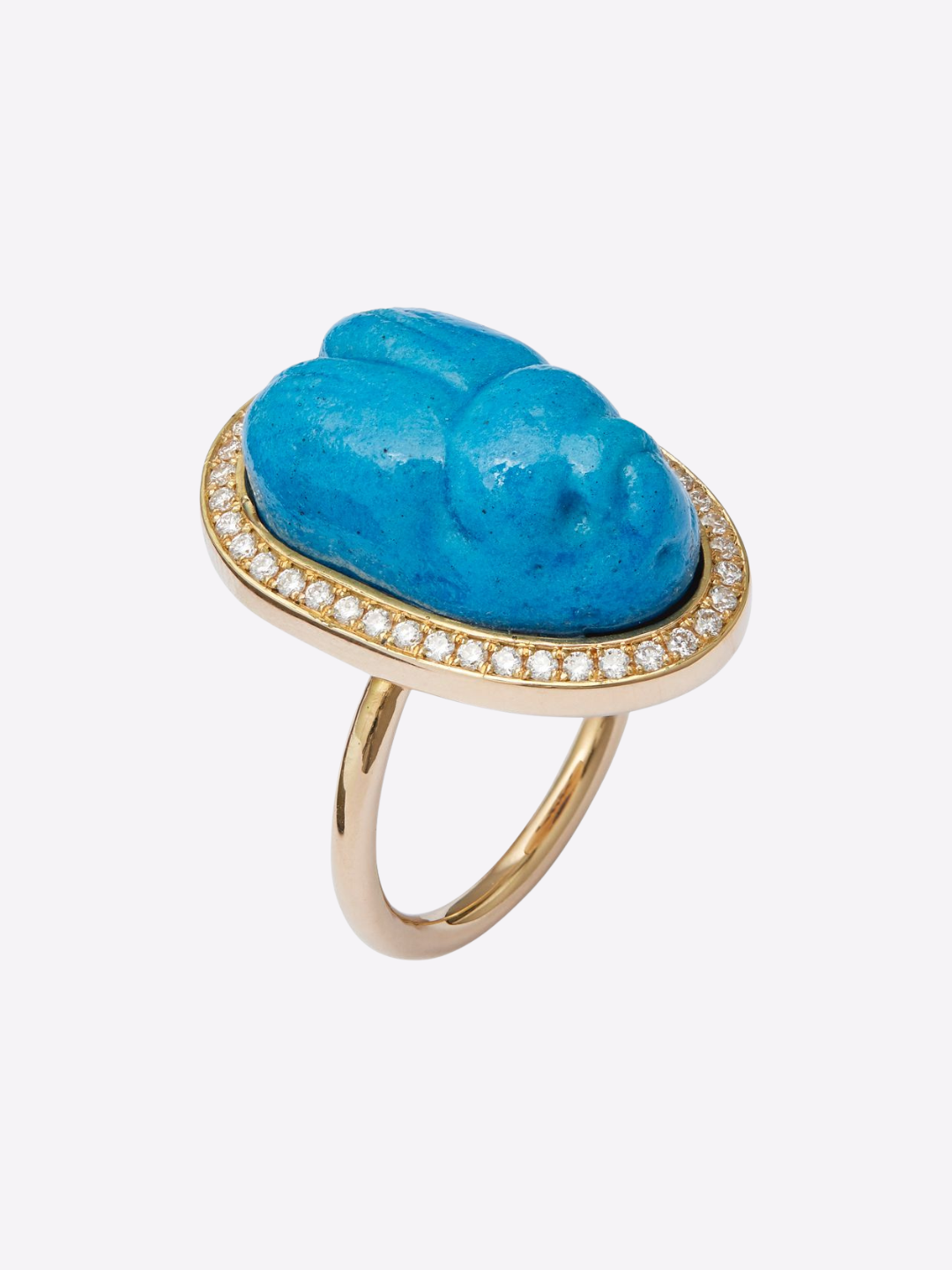 Scarab Ring with Diamonds