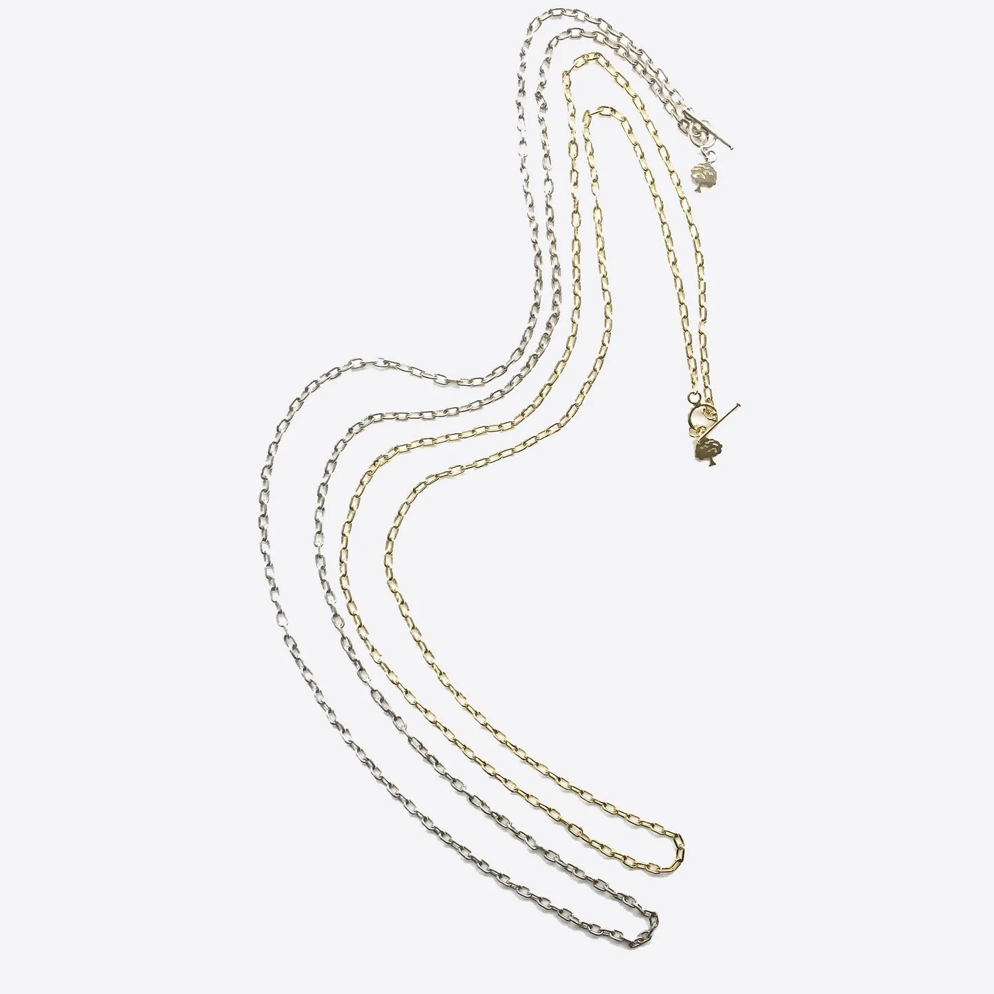 Brass or Silver Chain with Toggle, £100-£185