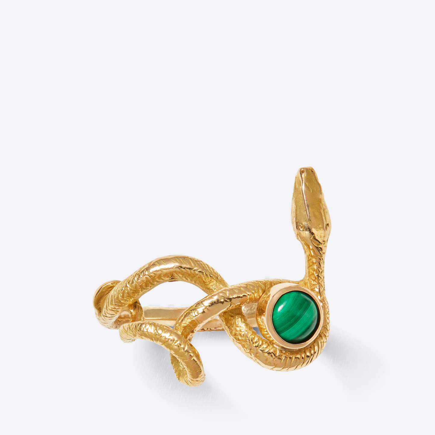 Malachite Snake Ring