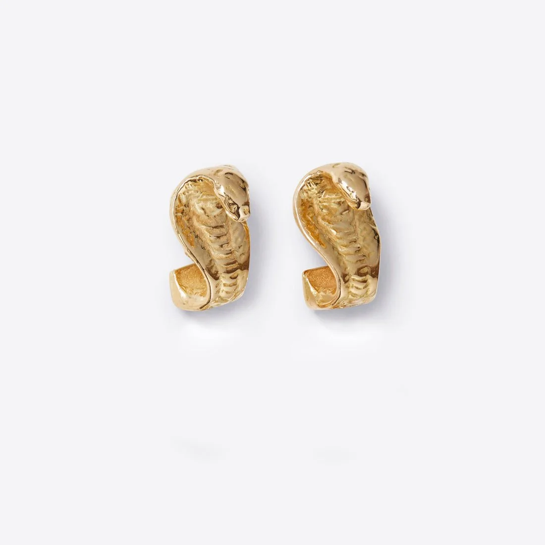Gold Cobra Wadjet Earrings