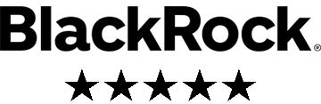 Five gold stars with black background, representing a rating