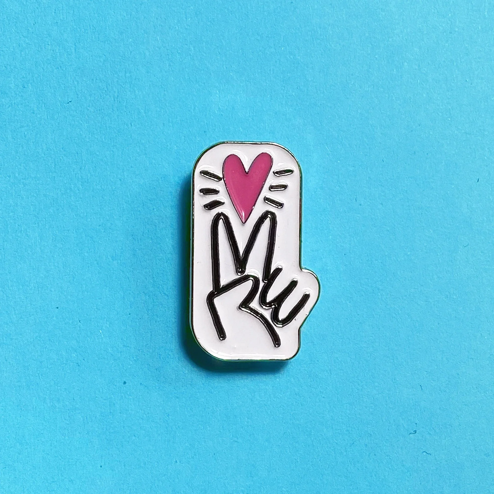 Peace & Love Enamel Pin Badge