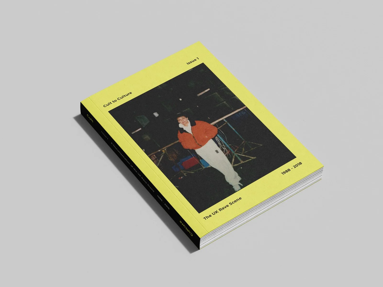 Cult to Culture Issue 1 publication photographed on grey studio background