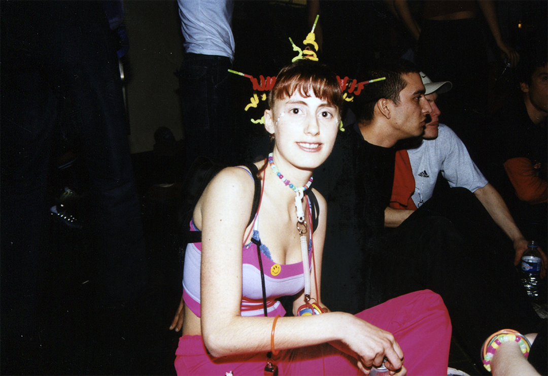 Candy raver at early UK rave event from the Cult to Culture archive