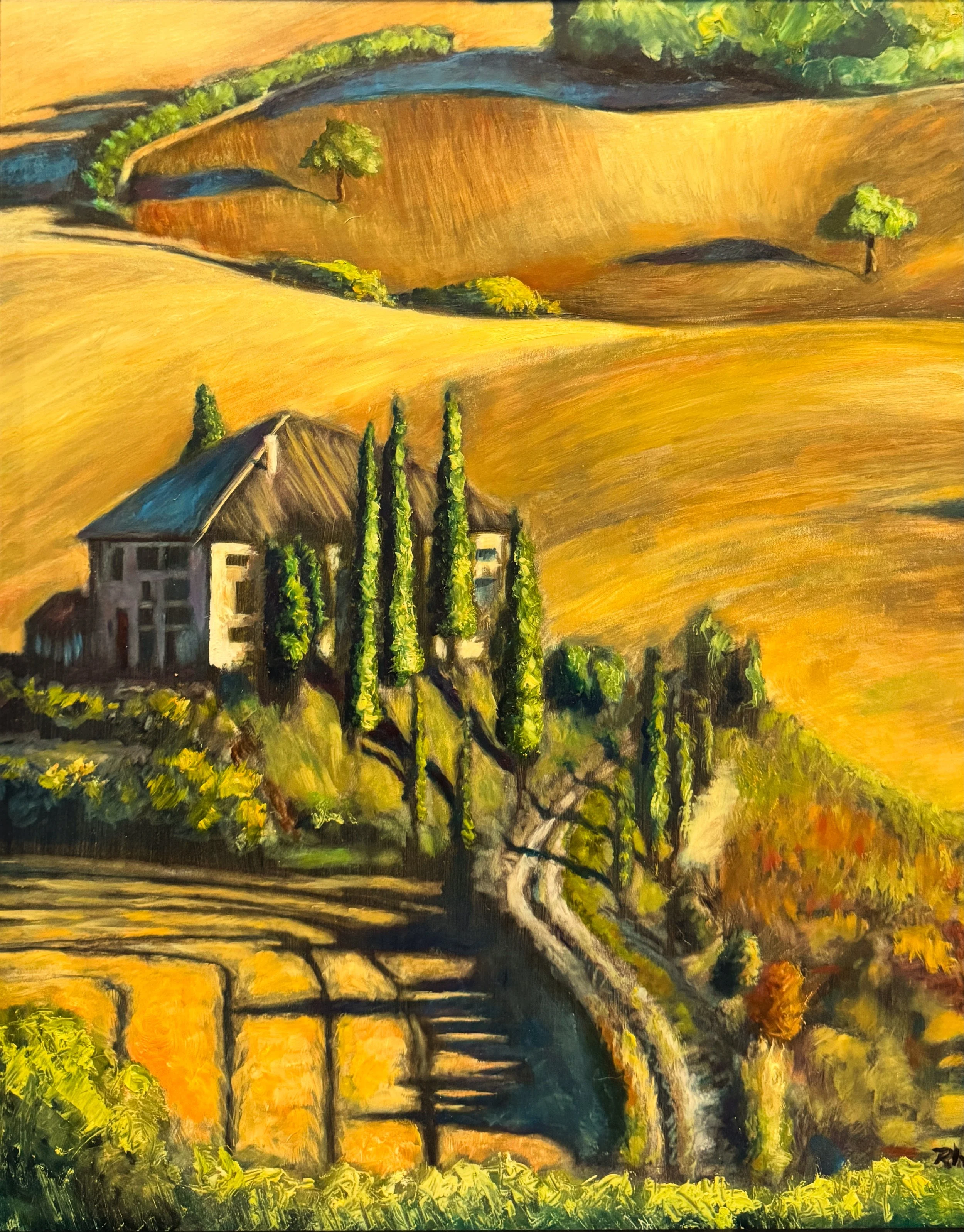 "Italian Farmhouse" Original Oil Painting - SOLD
