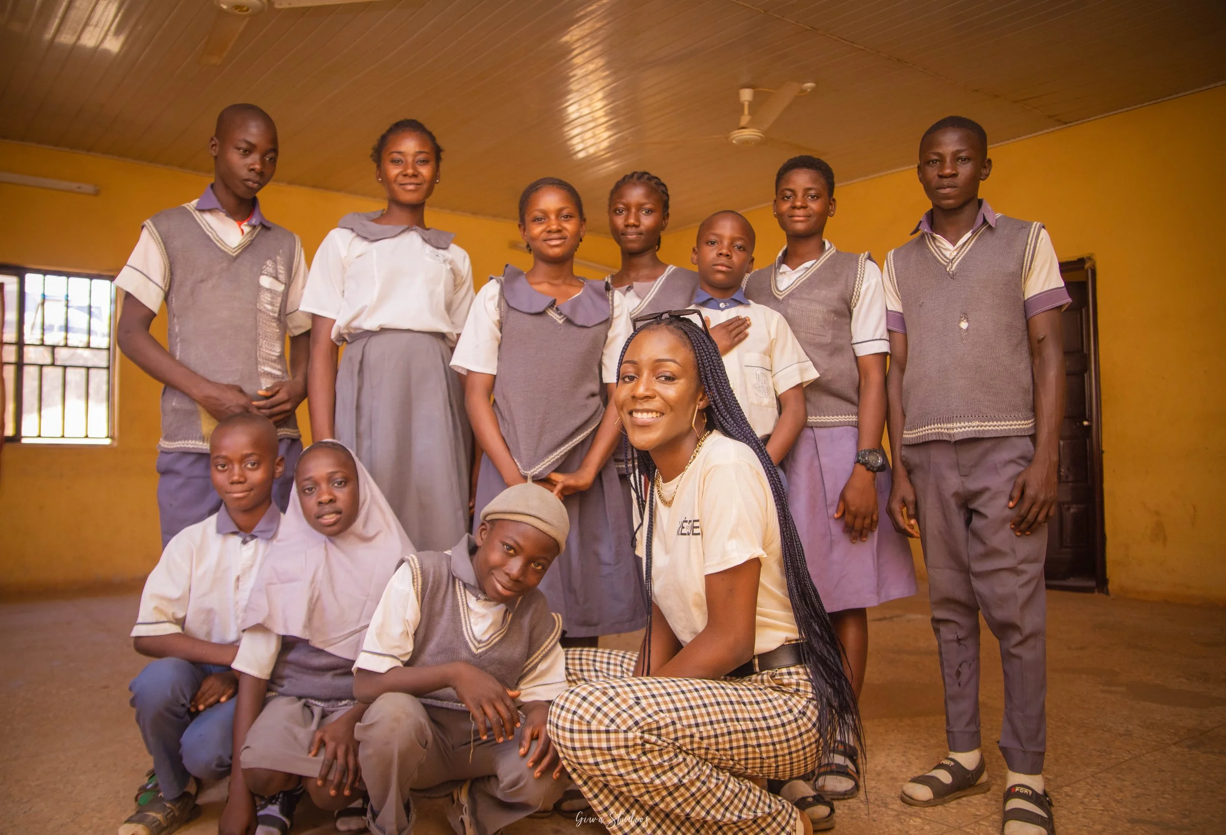 Faith at the Karu Government Secondary School sponsoring children under the "919 Scholars Program."