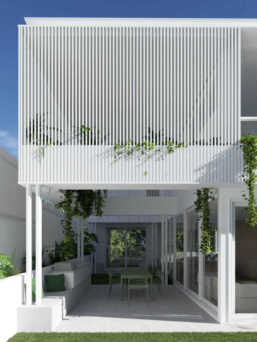 The detailed design phase is well underway for this new house in St Lucia ✨🌿

One of the hero features of this home is the double-height space over the outdoor entertaining area. The generous vertical scale enhances natural light, airflow and spatia