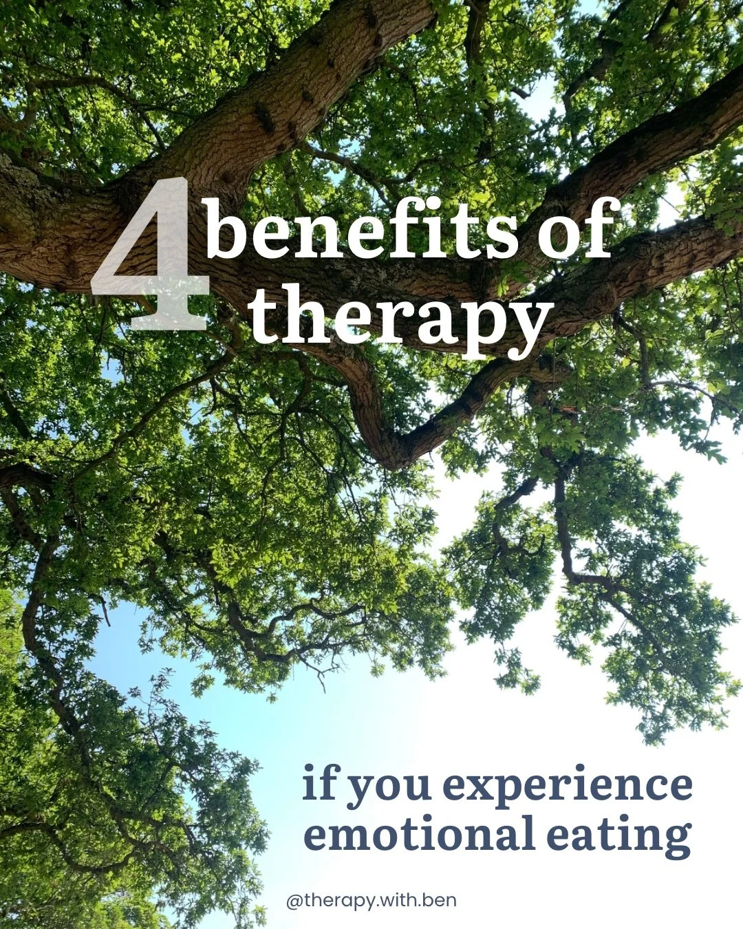 Benefits of therapy if you experience emotional eating and want to improve your relationship with food
