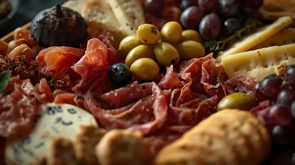pngtree-gourmet-charcuterie-board-with-cured-meats-cheeses-olives-and-grapes-image_20386012.webp