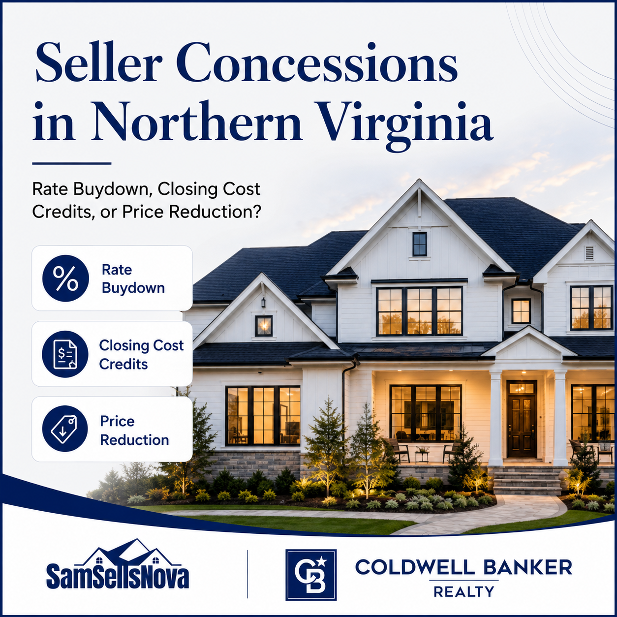 Seller Concessions in Northern Virginia: Rate Buydown, Closing Cost Credits, or Price Reduction?