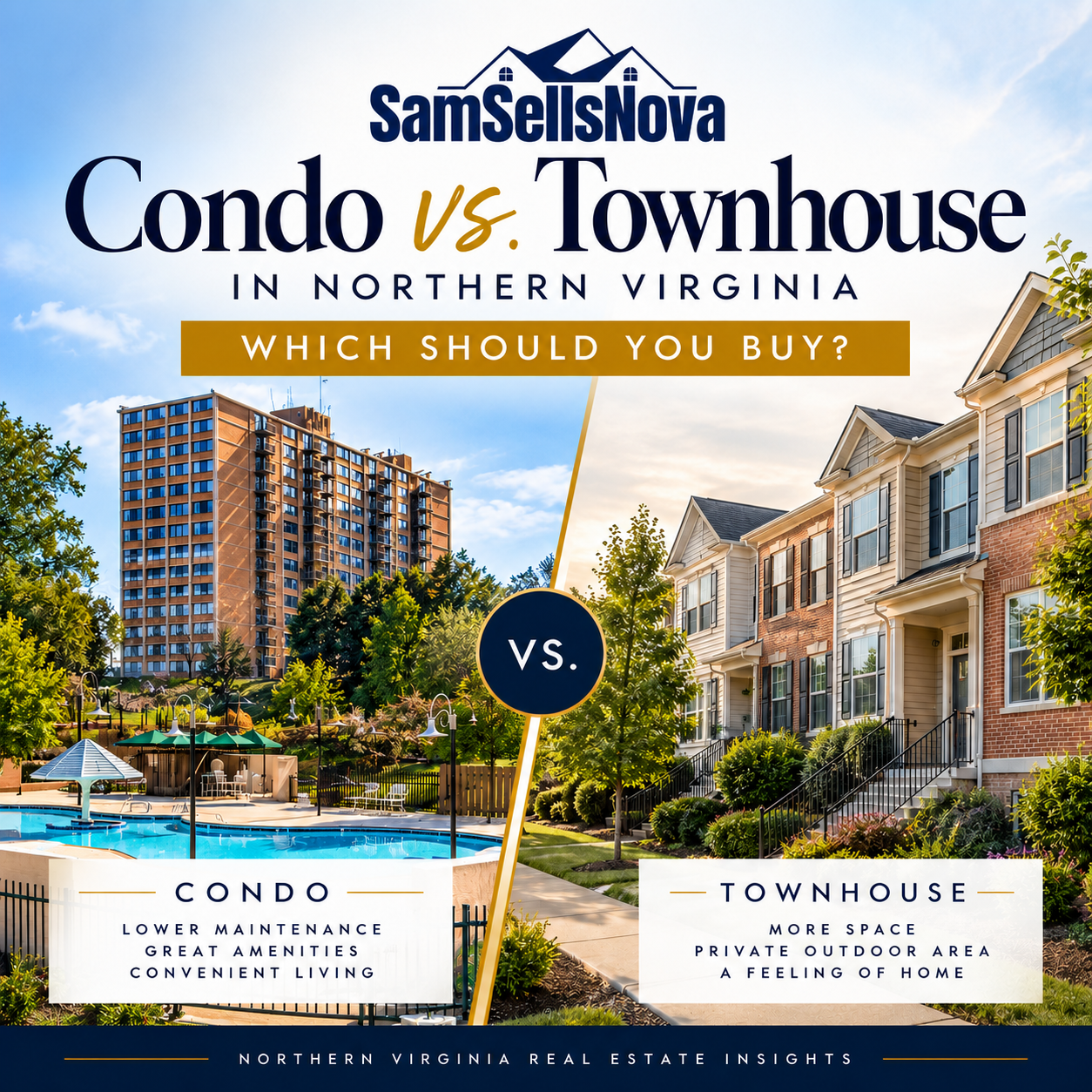 Condo vs. Townhouse in Northern Virginia: Which Should You Buy?