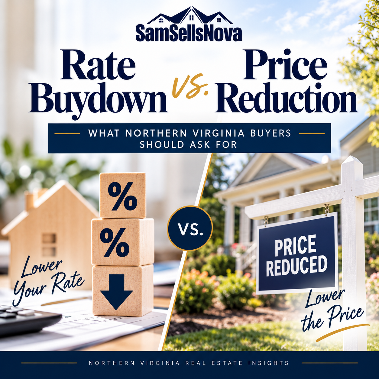 Rate Buydown vs. Price Reduction: What Northern Virginia Buyers Should Ask For