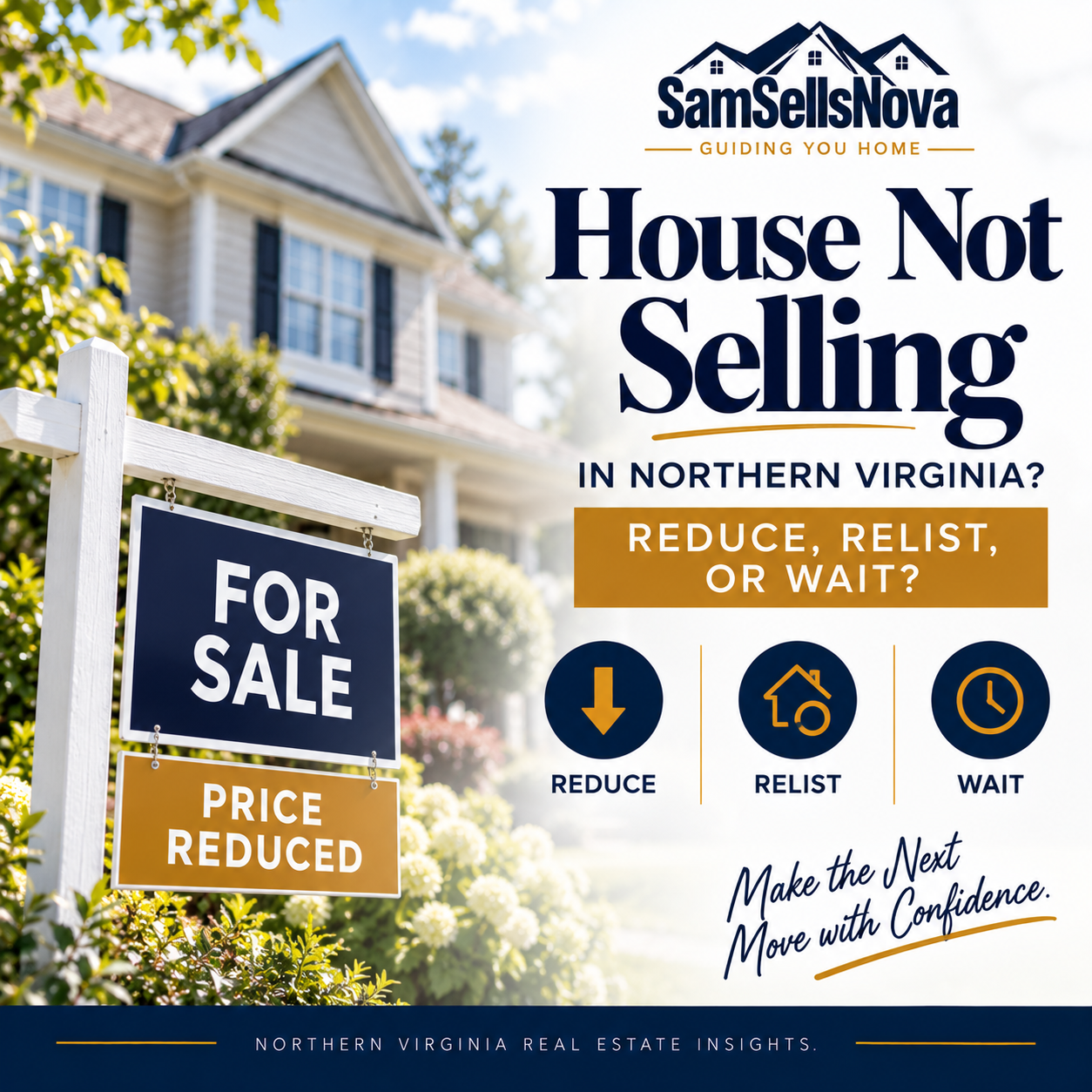 House Not Selling in Northern Virginia? Reduce, Relist, or Wait