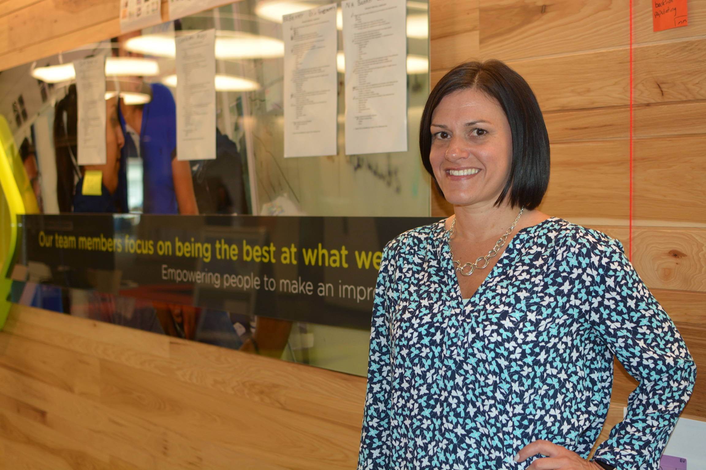 Colleen Habeski presenting work she has done to redefoine the strategy for a People team.