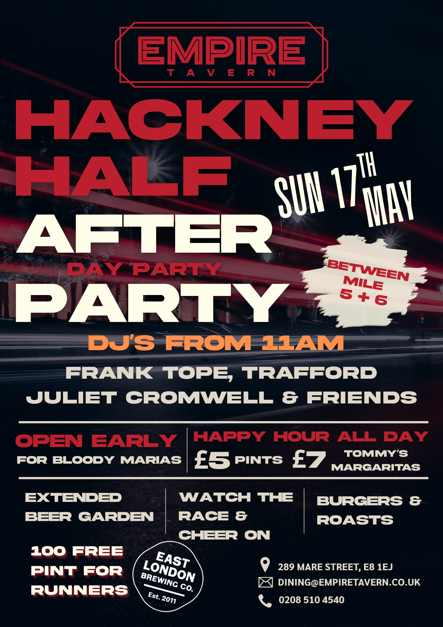 HACKNEY HALF | AFTER PARTY