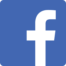 Facebook logo with white lowercase 'f' on a blue background