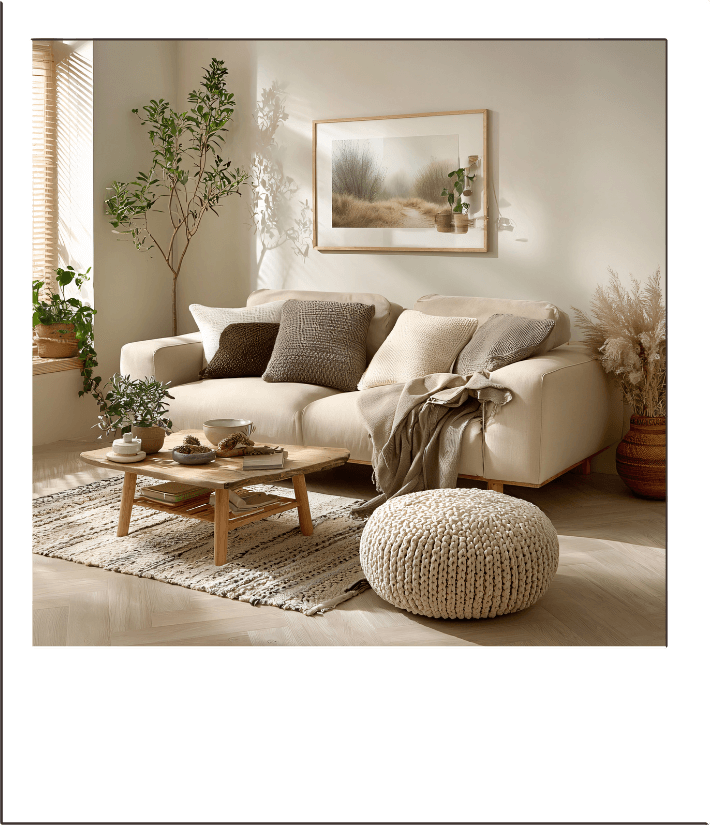 polaroid of a cozy therapy office