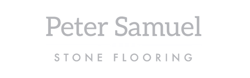 Peter Samuel Stone Flooring logo in black and white with text.