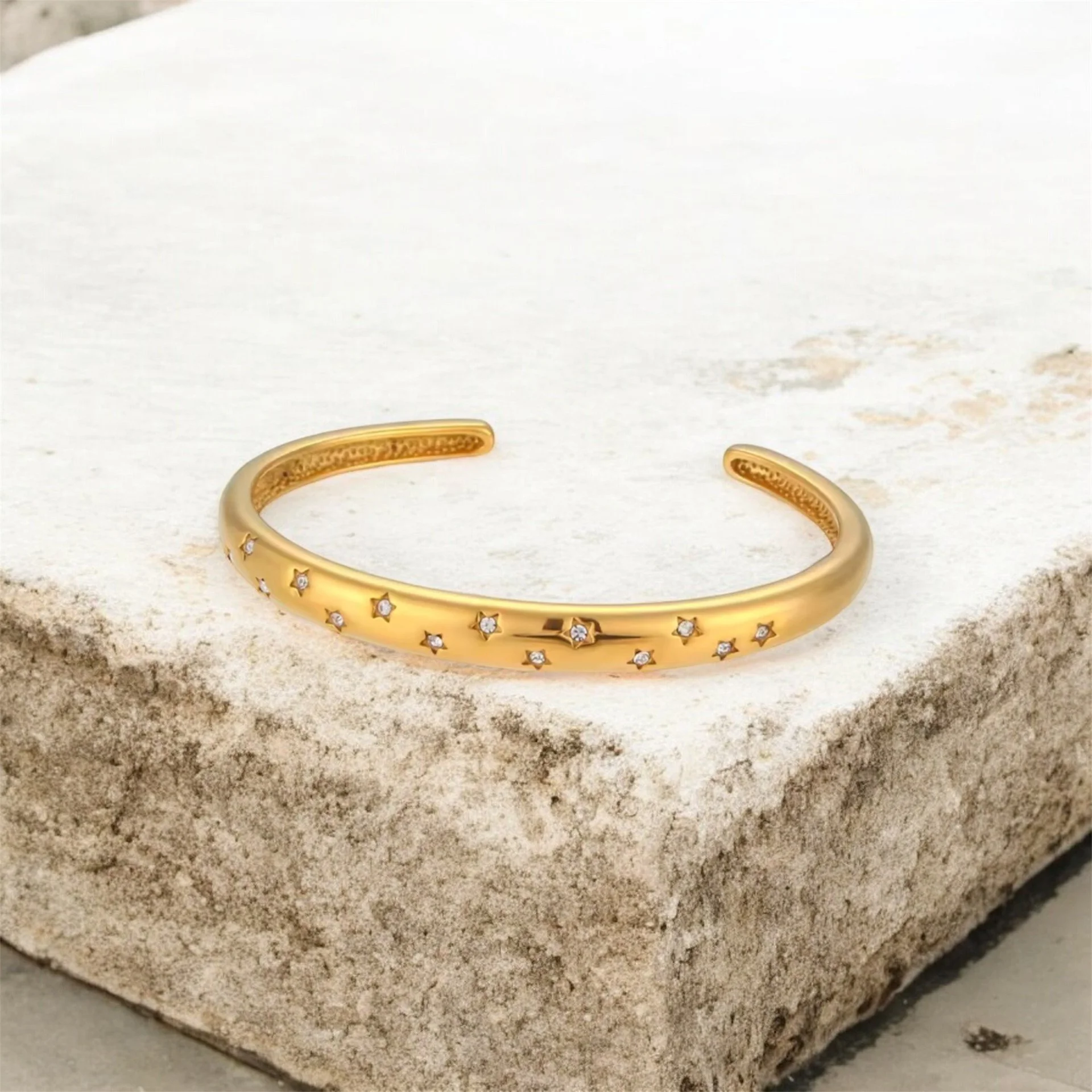 White Star Cuff Bangle