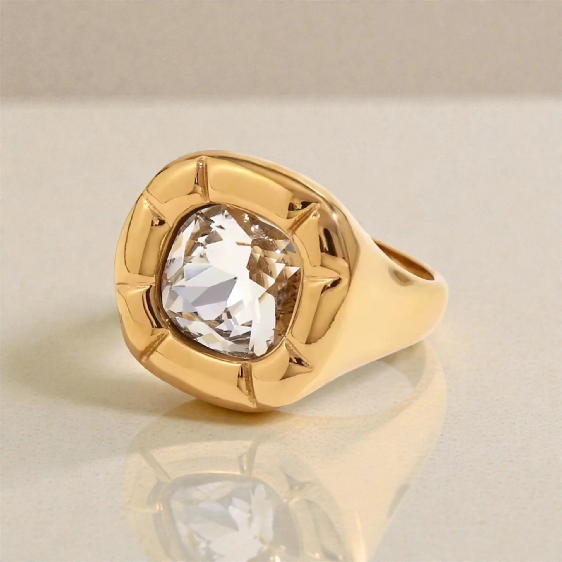 White Stone Ring