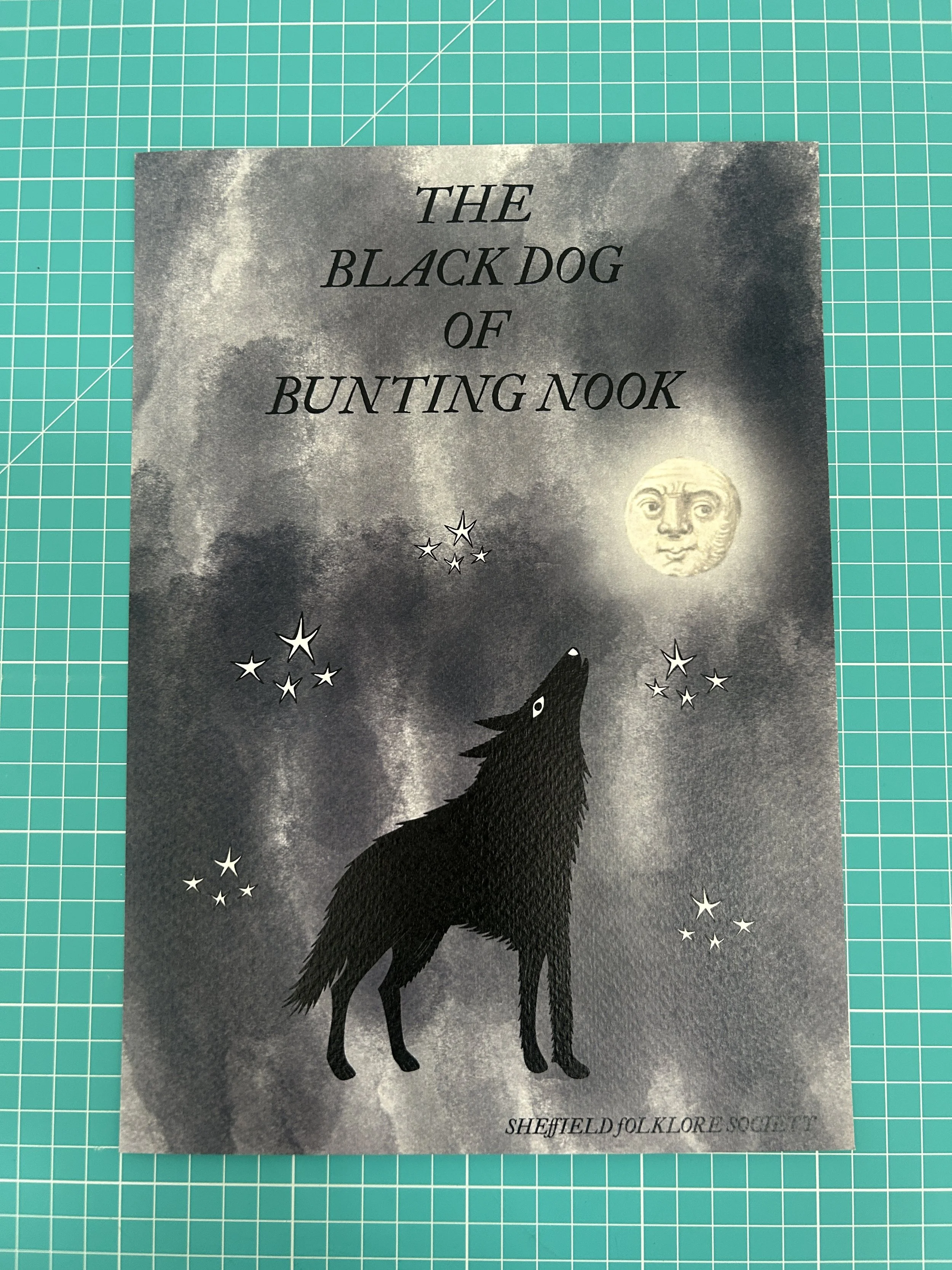 A4 Print Black Dog of Bunting Nook