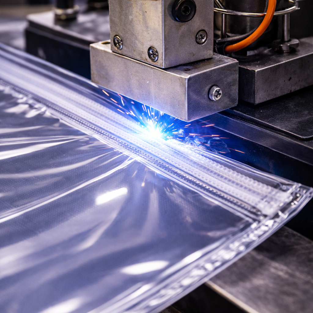 Sacola personalizada em PVC transparente Nécessaire em PVC com solda eletrônica Mochila marinheiro em PVC personalizada Frasqueira promocional em PVC Envelope em PVC transparente personalizado