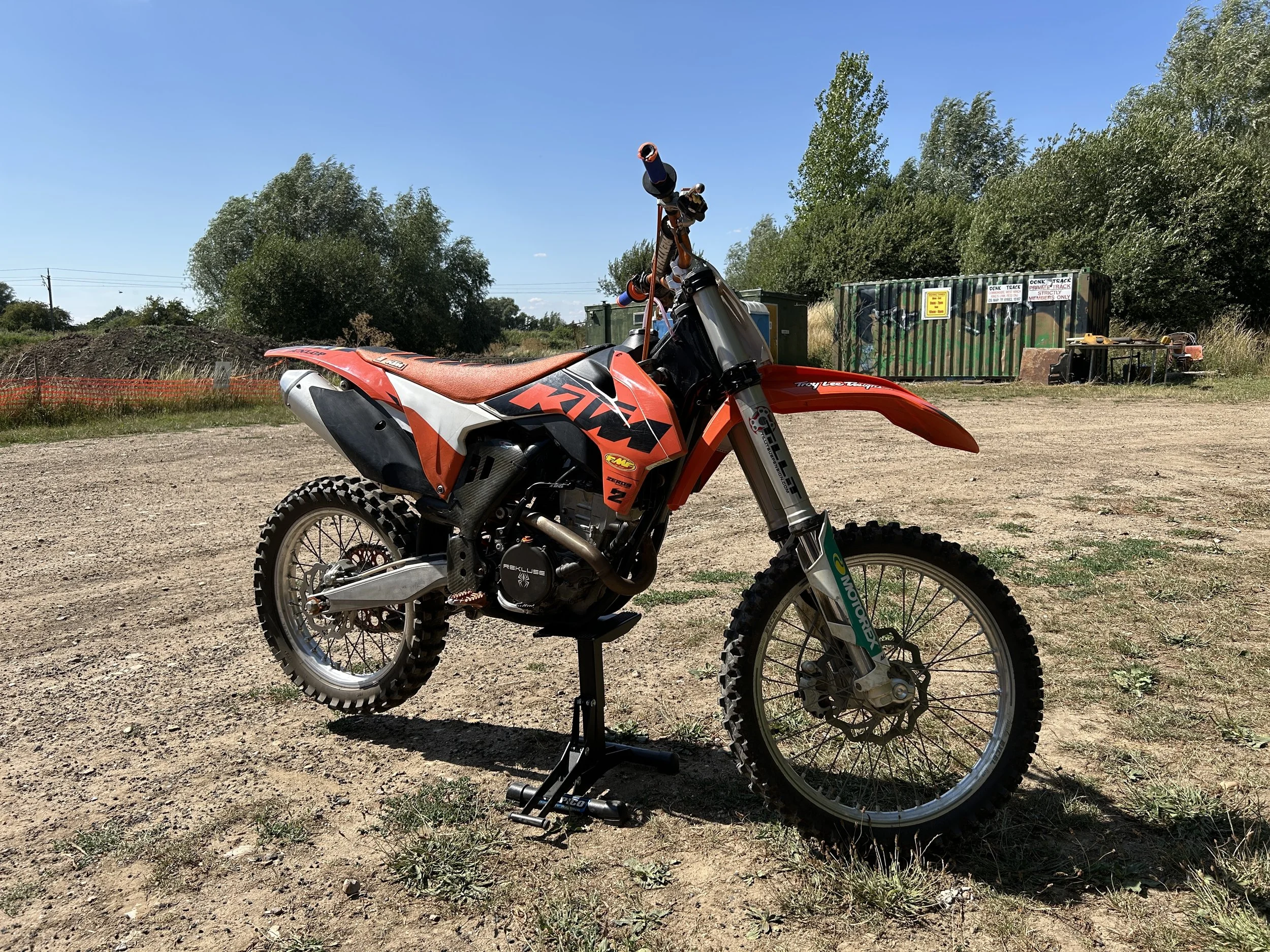 image of a KTM motocross bike at the track