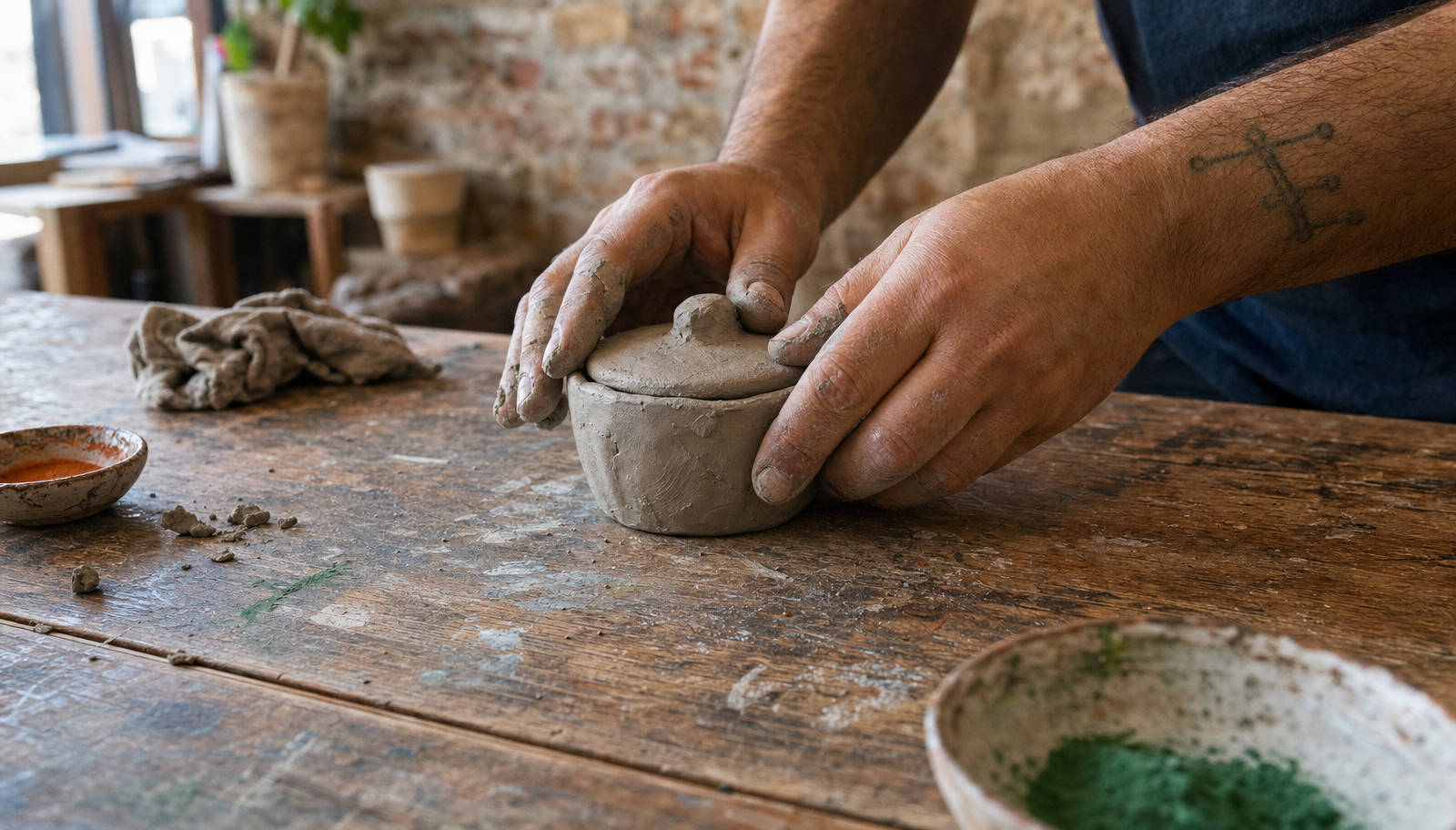 emdr container built out of clay