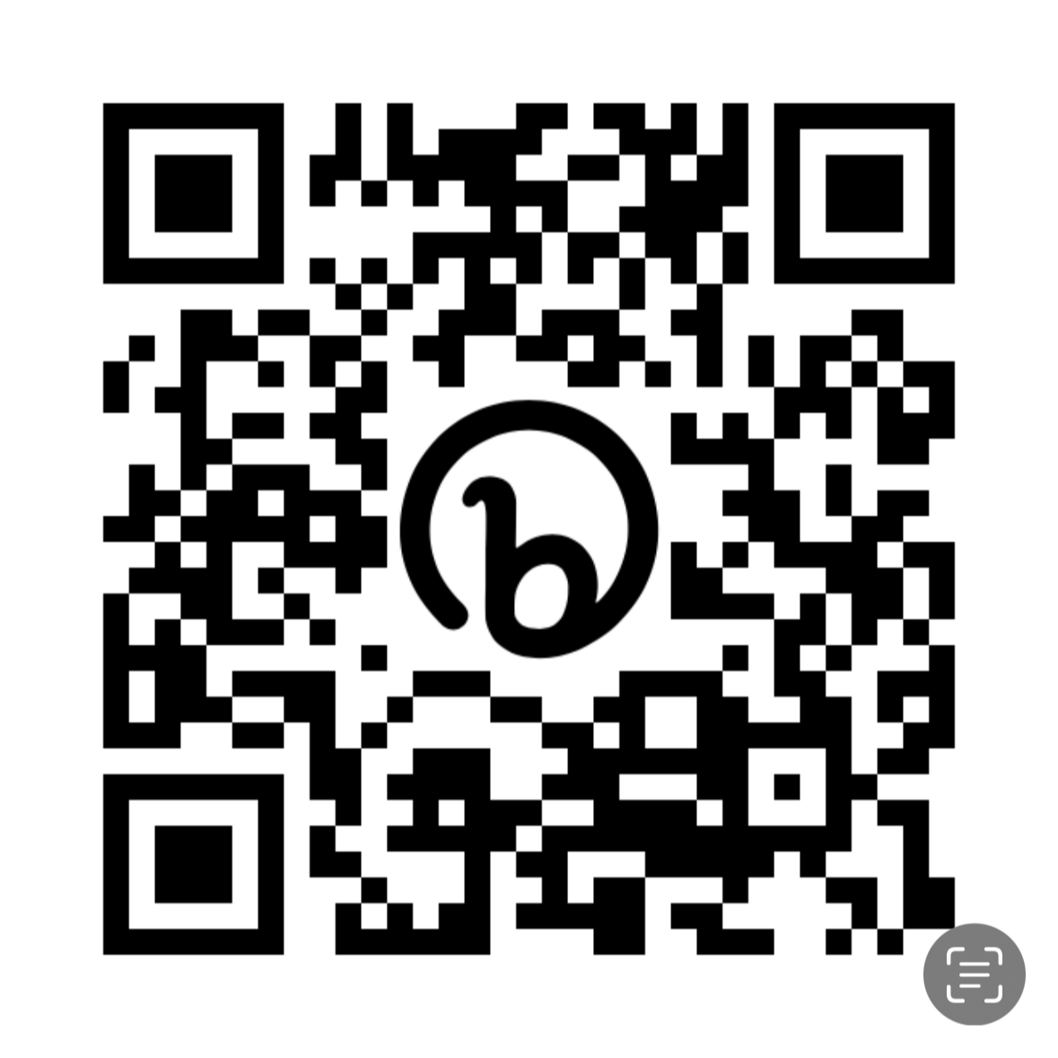 QR code with Audible logo in the center.