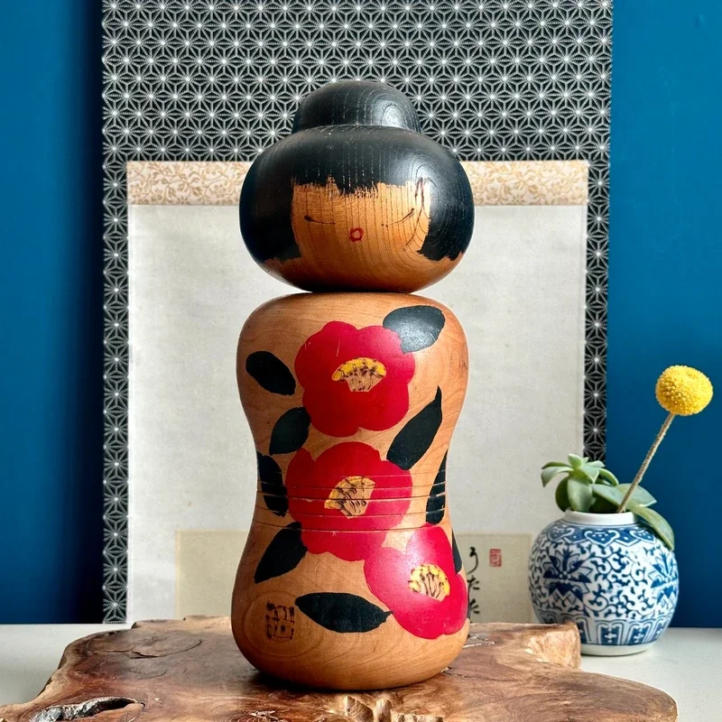 Japanese vintage signed kokeshi Tanaka Harumasa
